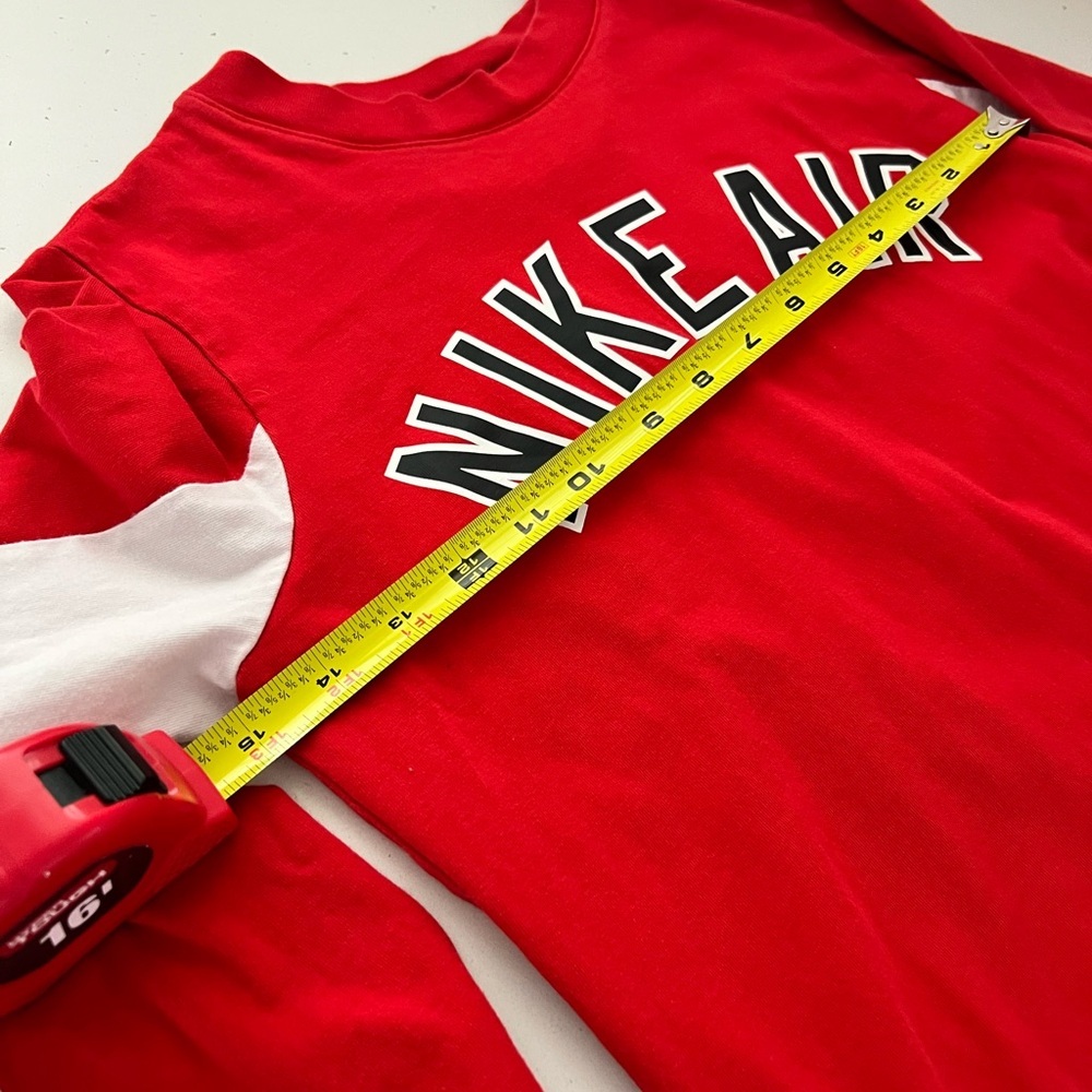 Nike Air Kids Red White Long Sleeve Athletic Shirt Boys Size 8/10 - Picture 5 of 5